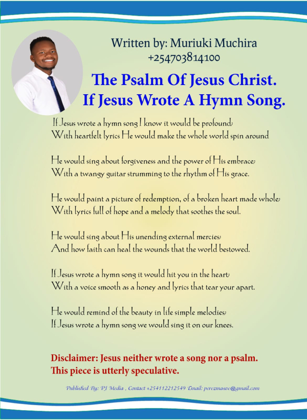 If Jesus wrote a hymn song