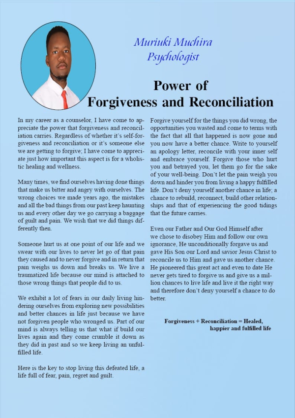 The power of forgiveness and reconciliation